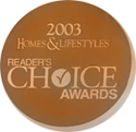 2003 home and life styles readers choice awards winner logo